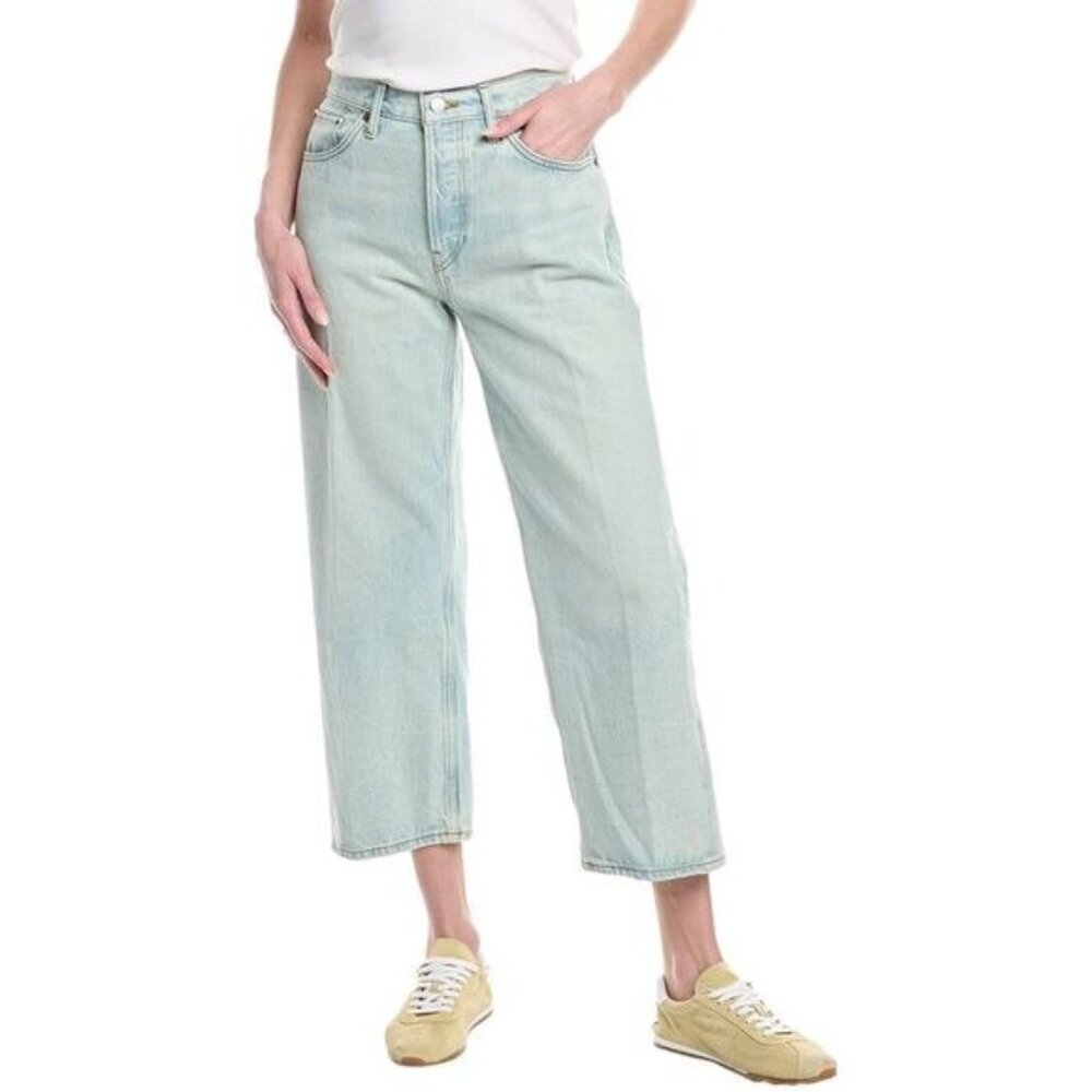 Re/Done Loose Crop Low Rise Straight Jeans Size 25